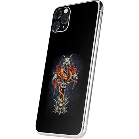 Gothic Dragon & Skull Cross by Sarah Richter iPhone 11 Pro Max Skin