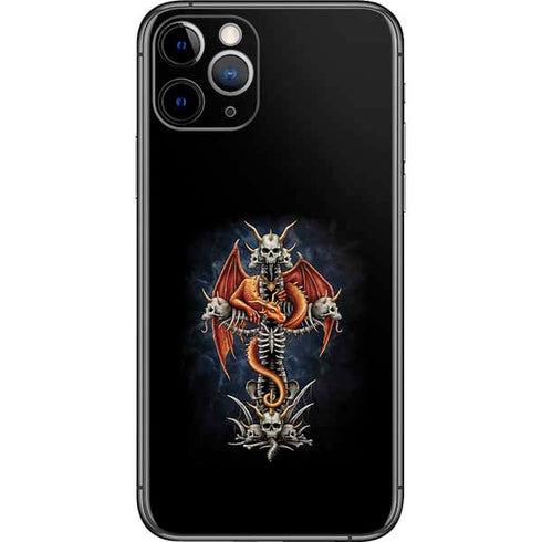 Gothic Dragon & Skull Cross by Sarah Richter iPhone 11 Pro Skin