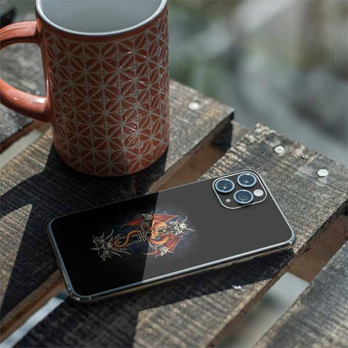 Gothic Dragon & Skull Cross by Sarah Richter iPhone 11 Pro Skin
