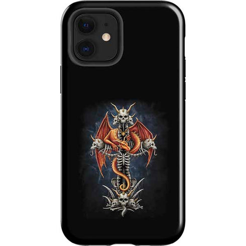 Gothic Dragon & Skull Cross by Sarah Richter iPhone 12 Impact Case
