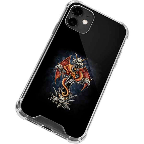 Gothic Dragon & Skull Cross by Sarah Richter iPhone 12 Mini Clear Case
