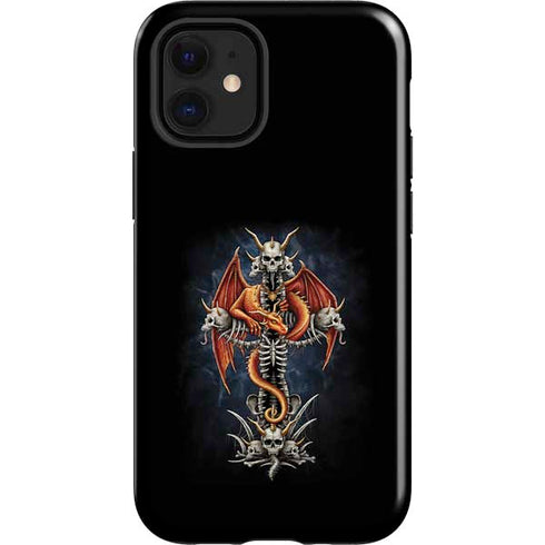 Gothic Dragon & Skull Cross by Sarah Richter iPhone 12 Mini Impact Case