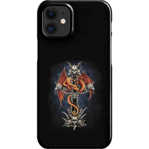 Gothic Dragon & Skull Cross by Sarah Richter iPhone 12 Mini Lite Case