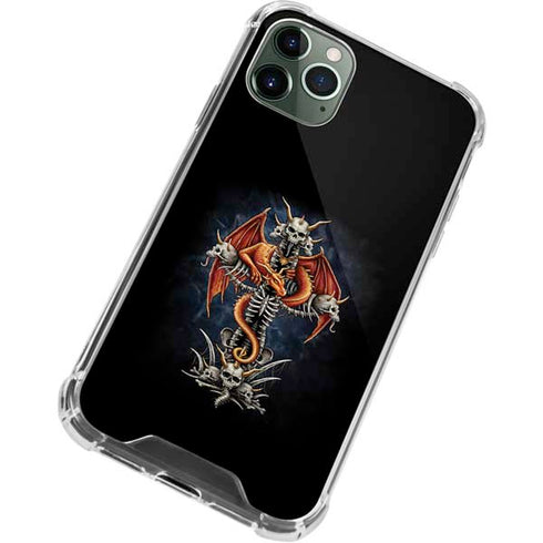 Gothic Dragon & Skull Cross by Sarah Richter iPhone 12 Pro Clear Case