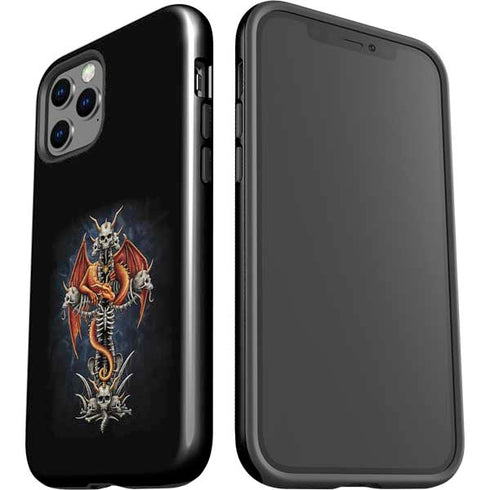 Gothic Dragon & Skull Cross by Sarah Richter iPhone 12 Pro Impact Case