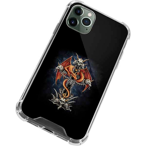 Gothic Dragon & Skull Cross by Sarah Richter iPhone 12 Pro Max Clear Case