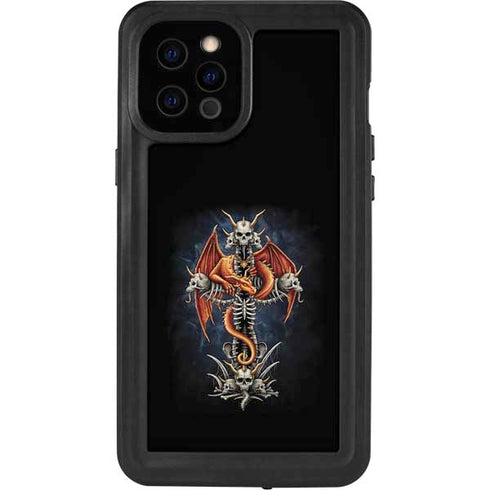 Gothic Dragon & Skull Cross by Sarah Richter iPhone 12 Pro Max Waterproof Case