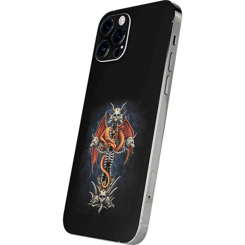 Gothic Dragon & Skull Cross by Sarah Richter iPhone 12 Pro Skin