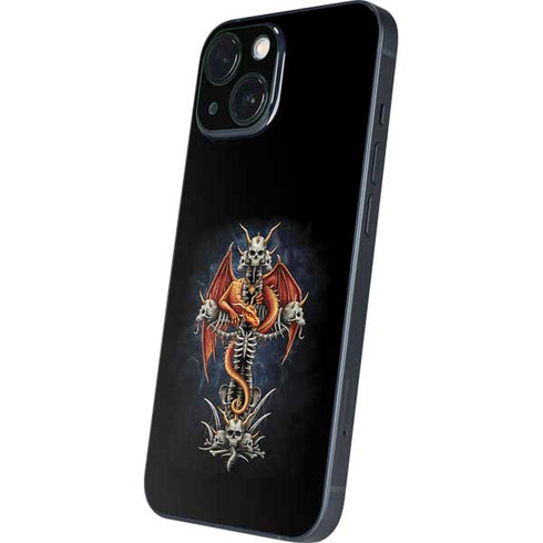 Gothic Dragon & Skull Cross by Sarah Richter iPhone 13 Mini Skin