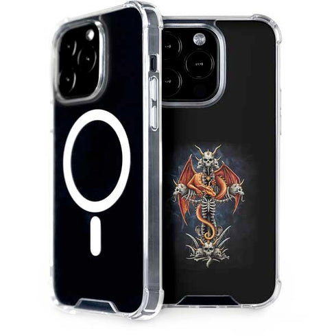Gothic Dragon & Skull Cross by Sarah Richter iPhone 13 Pro MagSafe Case