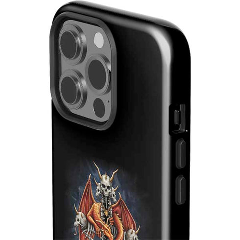 Gothic Dragon & Skull Cross by Sarah Richter iPhone 15 Pro Impact Case