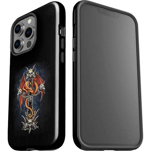 Gothic Dragon & Skull Cross by Sarah Richter iPhone 15 Pro Impact Case