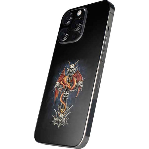 Gothic Dragon & Skull Cross by Sarah Richter iPhone 14 Pro Max Skin