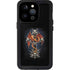 Gothic Dragon & Skull Cross by Sarah Richter iPhone 14 Pro Waterproof Case