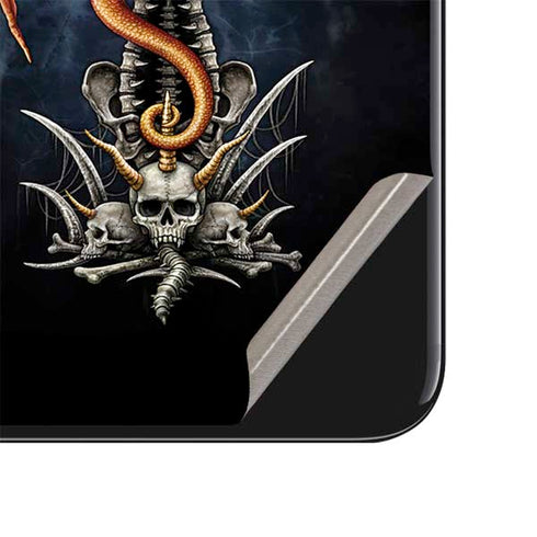 Gothic Dragon & Skull Cross by Sarah Richter iPhone SE (2nd & 3rd Gen) Skin