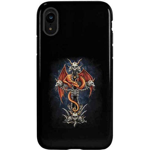 Gothic Dragon & Skull Cross by Sarah Richter iPhone XR Pro Case