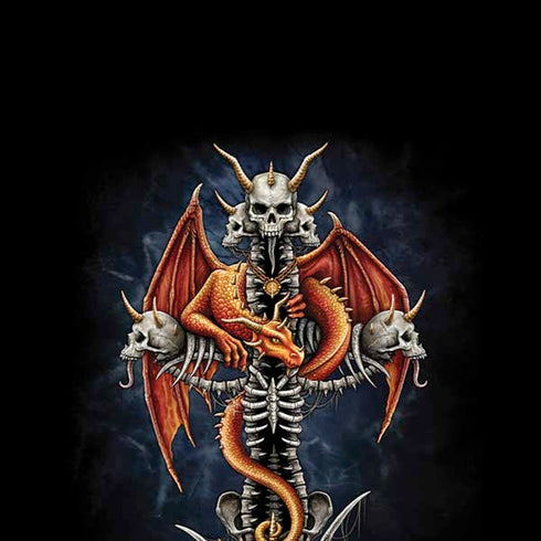 Gothic Dragon & Skull Cross by Sarah Richter iPhone XR Skin