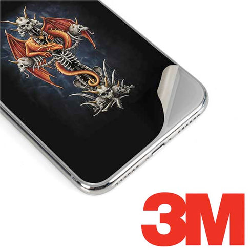 Gothic Dragon & Skull Cross by Sarah Richter iPhone XS Max Skin