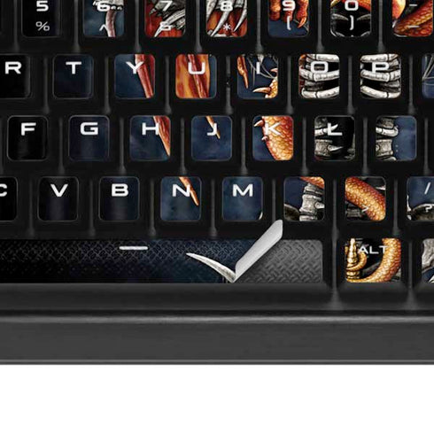 Gothic Dragon & Skull Cross by Sarah Richter K95 RGB PLATINUM Mechanical Gaming Keyboard Skin