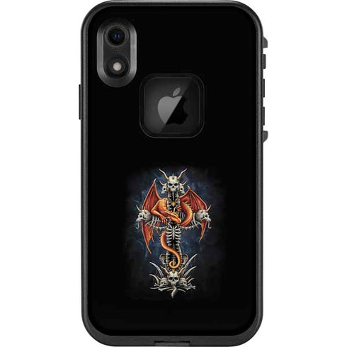 Gothic Dragon & Skull Cross by Sarah Richter LifeProof Fre iPhone Skin