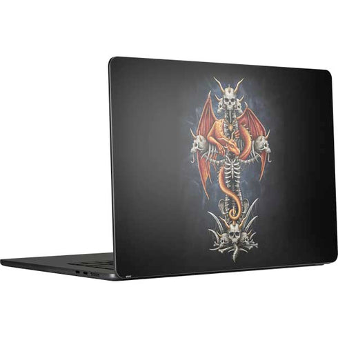 Gothic Dragon & Skull Cross by Sarah Richter MacBook Air 15 in (2023) Skin
