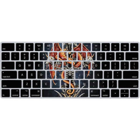 Gothic Dragon & Skull Cross by Sarah Richter Magic Keyboard Skin