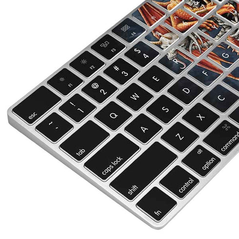 Gothic Dragon & Skull Cross by Sarah Richter Magic Keyboard Skin