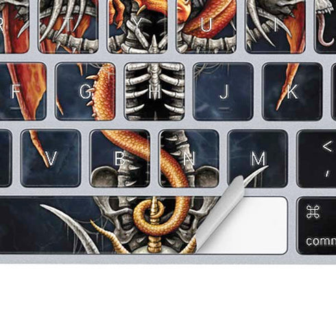 Gothic Dragon & Skull Cross by Sarah Richter Magic Keyboard Skin