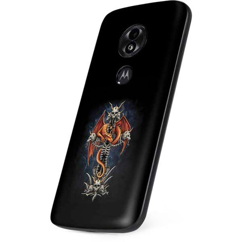 Gothic Dragon & Skull Cross by Sarah Richter Moto E5 Play Skin