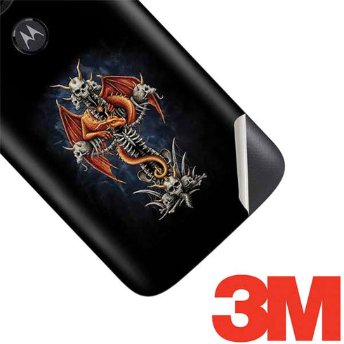 Gothic Dragon & Skull Cross by Sarah Richter Moto E5 Play Skin