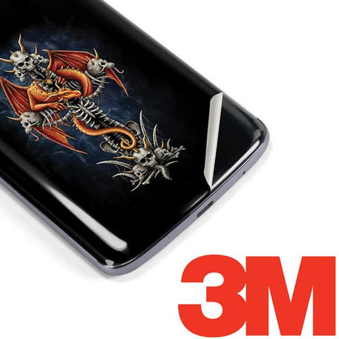 Gothic Dragon & Skull Cross by Sarah Richter Moto E5 Plus Skin
