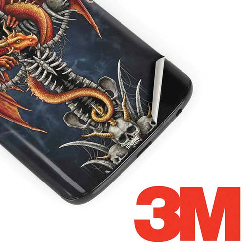 Gothic Dragon & Skull Cross by Sarah Richter Moto G6 Skin
