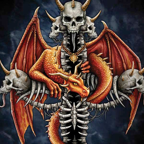 Gothic Dragon & Skull Cross by Sarah Richter Moto G6 Skin