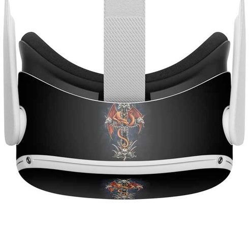 Gothic Dragon & Skull Cross by Sarah Richter Oculus Quest 2 Skin
