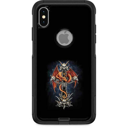 Gothic Dragon & Skull Cross by Sarah Richter Otterbox Commuter iPhone Skin