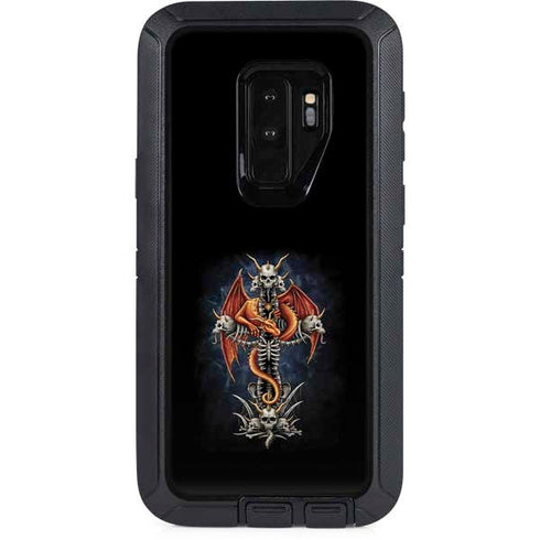 Gothic Dragon & Skull Cross by Sarah Richter Otterbox Defender Galaxy Skin