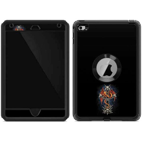 Gothic Dragon & Skull Cross by Sarah Richter Otterbox Defender iPad Skin