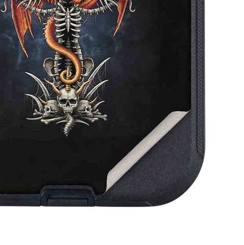 Gothic Dragon & Skull Cross by Sarah Richter Otterbox Defender iPhone Skin