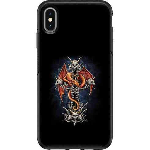 Gothic Dragon & Skull Cross by Sarah Richter Otterbox Symmetry iPhone Skin