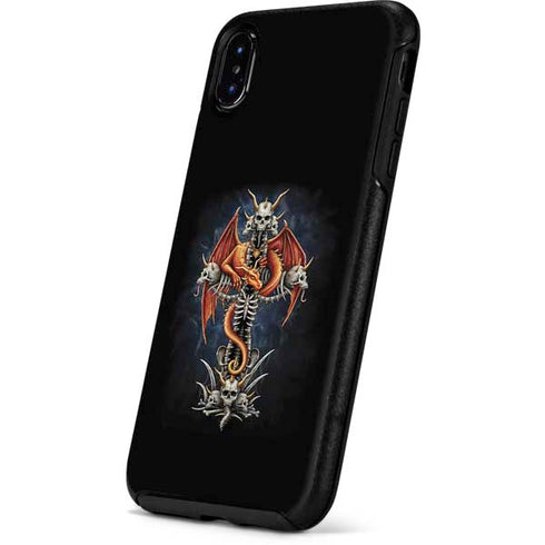 Gothic Dragon & Skull Cross by Sarah Richter Otterbox Symmetry iPhone Skin