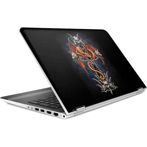 Gothic Dragon & Skull Cross by Sarah Richter HP Pavilion Skin