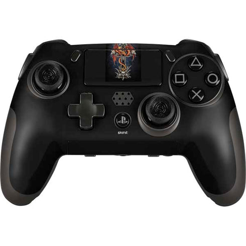Gothic Dragon & Skull Cross by Sarah Richter PlayStation Scuf Vantage 2 Controller Skin