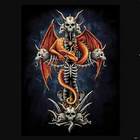 Gothic Dragon & Skull Cross by Sarah Richter PS4 Console and Controller Bundle Skin