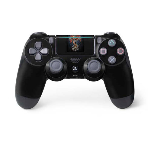 Gothic Dragon & Skull Cross by Sarah Richter PS4 Pro/Slim Controller Skin
