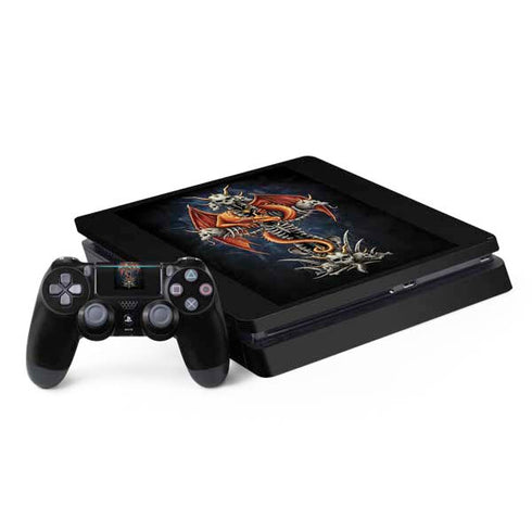 Gothic Dragon & Skull Cross by Sarah Richter PS4 Slim Bundle Skin