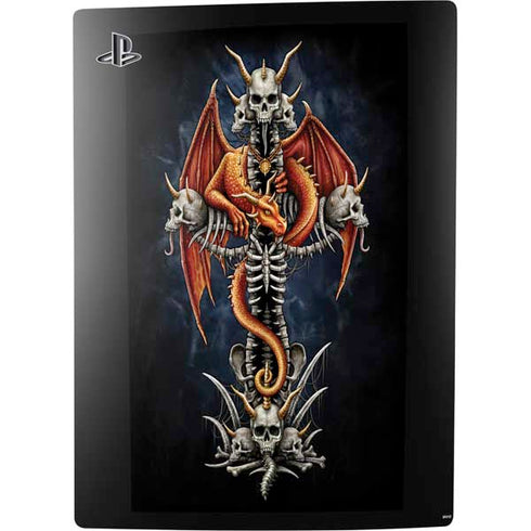 Gothic Dragon & Skull Cross by Sarah Richter PS5 Digital Edition Console Skin