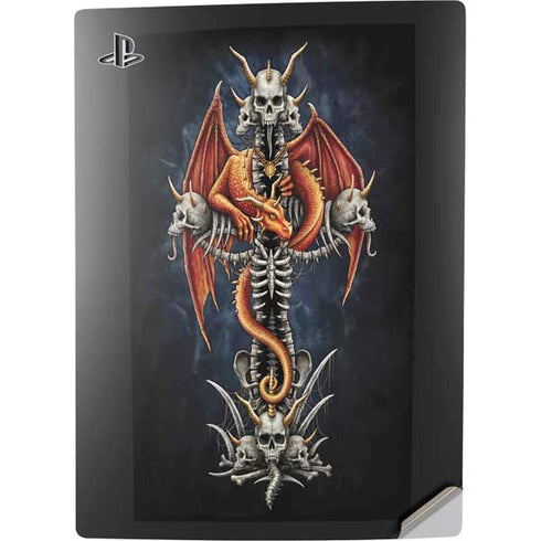 Gothic Dragon & Skull Cross by Sarah Richter PS5 Digital Edition Console Skin