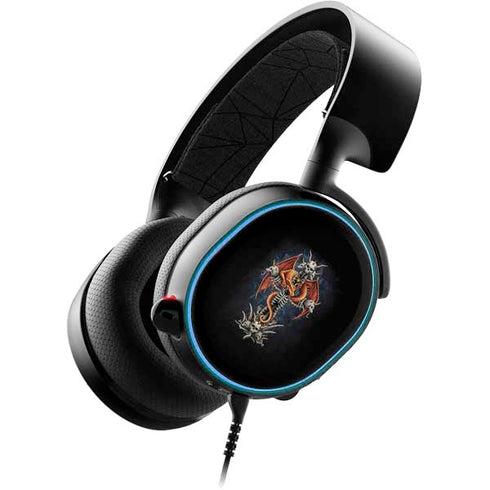 Gothic Dragon & Skull Cross by Sarah Richter SteelSeries Arctis 3 Skin