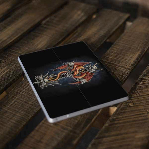 Gothic Dragon & Skull Cross by Sarah Richter Surface Go Skin