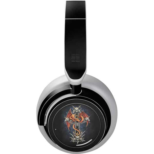 Gothic Dragon & Skull Cross by Sarah Richter Surface Headphones Skin